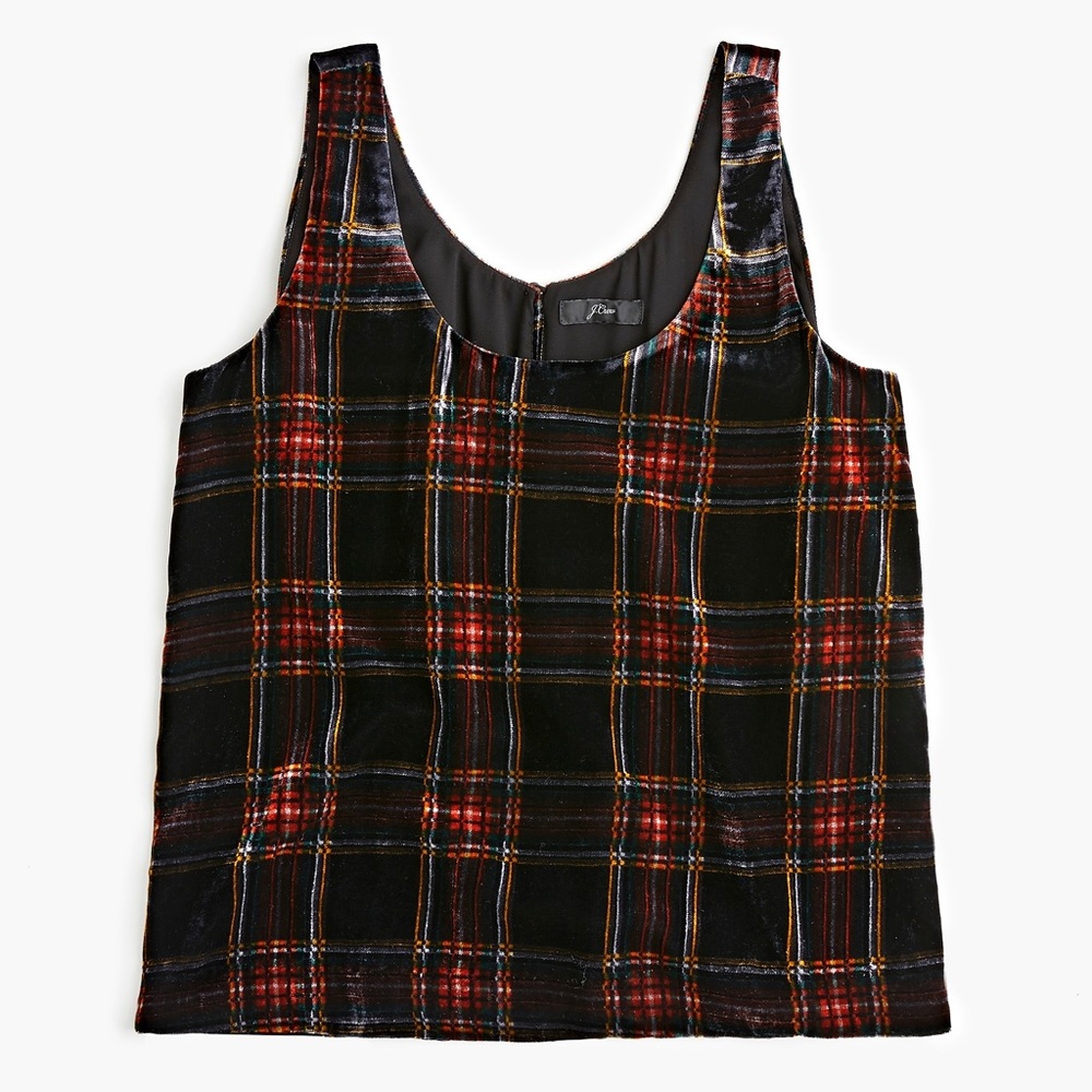 J.Crew Velvet Tank Top in Stewart Tartan Size 4